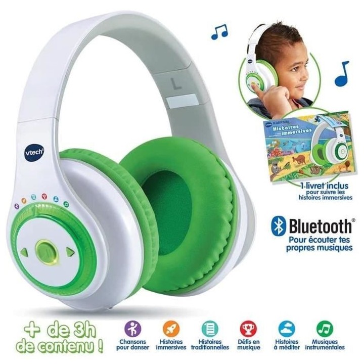 VTECH - Kidipods Max - Mon Casque Interactif 7 en 1