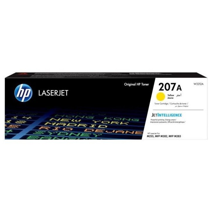 HP 207A Cartouche de toner jaune LaserJet authentique (W2212A) pour HP