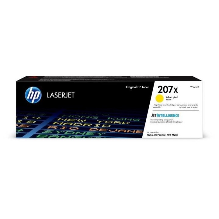 HP 207X Cartouche de toner jaune LaserJet grande capacité authentique