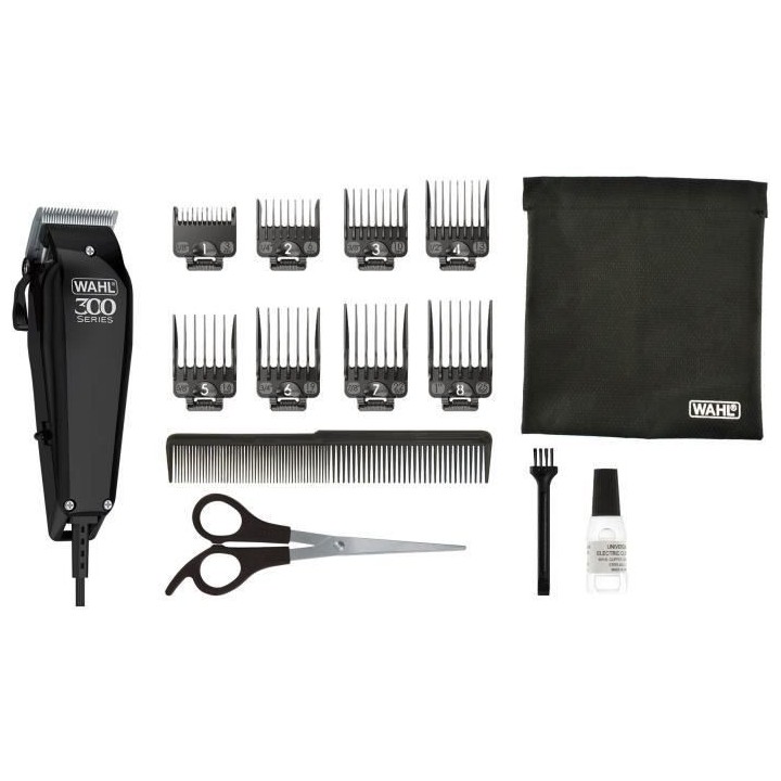 Tondeuse cheveux Home Pro 300 - WAHL 20102.0460 - Kit 15 pieces - 8 gu