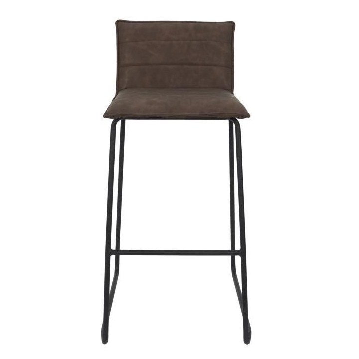 Lot de 2 tabourets de bar - Marron - L 50 x 41,5 x H 93 cm - WARREN