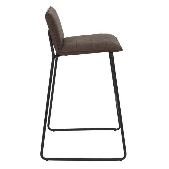 Lot de 2 tabourets de bar - Marron - L 50 x 41,5 x H 93 cm - WARREN