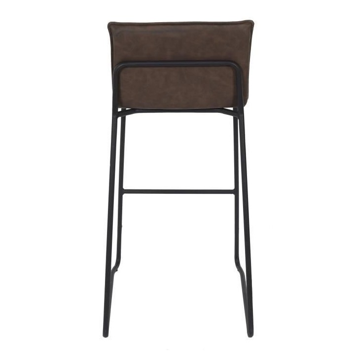 Lot de 2 tabourets de bar - Marron - L 50 x 41,5 x H 93 cm - WARREN