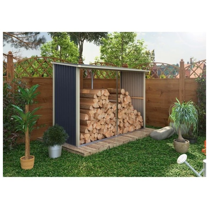 Petit Abri-bûches Acier 1,37 m2