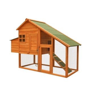 Poulailler en sapin - bois et Métal - 172 x 65 x 120 cm - 2 a 4 poule
