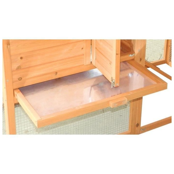 Poulailler en sapin - bois et Métal - 172 x 65 x 120 cm - 2 a 4 poule