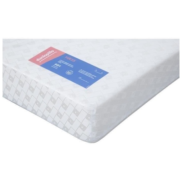 DUNLOPILLO Banquette BZ 2 places - Tissu Gris + 2 coussins noir - L 14