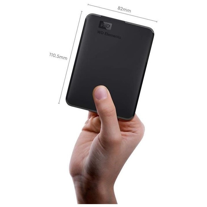 WD - Disque dur Externe - WD Elements™ - 5To - USB 3.0 (WDBU6Y0050BB