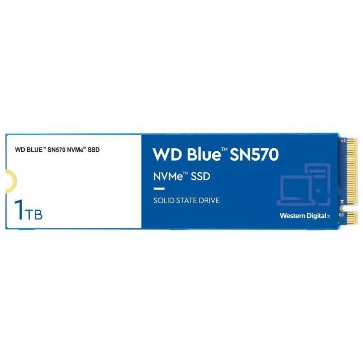 Disque SSD Interne - WD - SN570 NVMe - 1TB - (WDS100T3B0C)