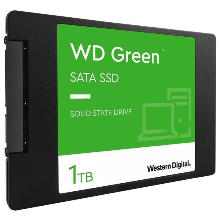 WESTERN DIGITAL - Green - Disque SSD Interne - 1 To - 2,5 - WDS100T3G0