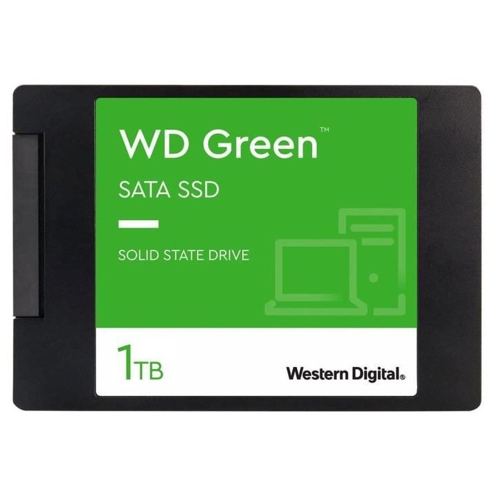 WESTERN DIGITAL - Green - Disque SSD Interne - 1 To - 2,5 - WDS100T3G0