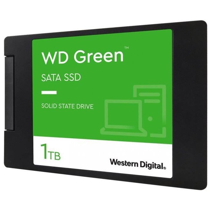 WESTERN DIGITAL - Green - Disque SSD Interne - 1 To - 2,5 - WDS100T3G0