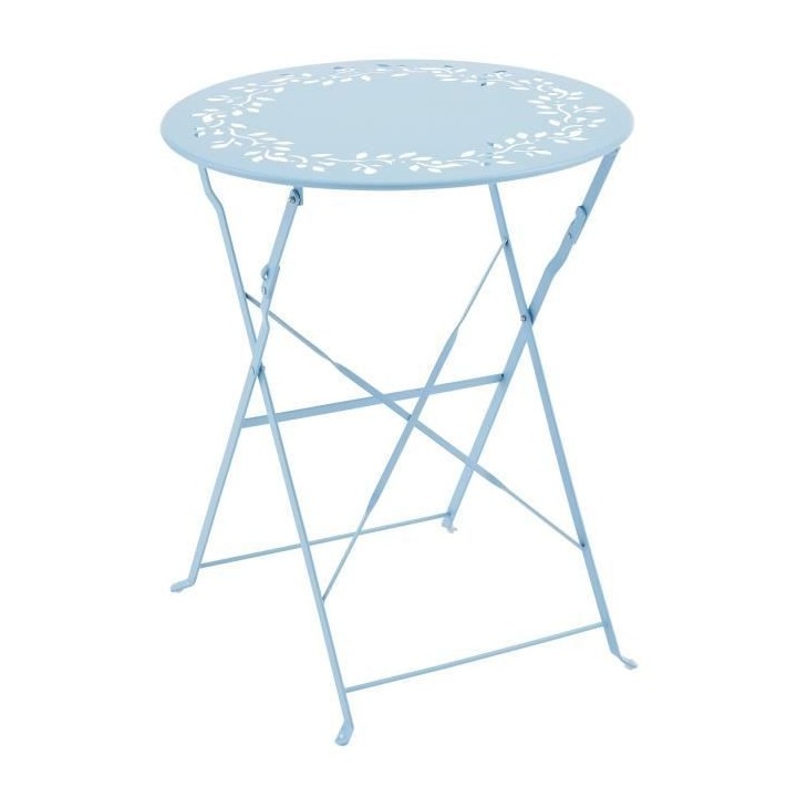 Ensemble de jardin bistrot 2 personnes - Table ronde motif 60 cm + 2 c