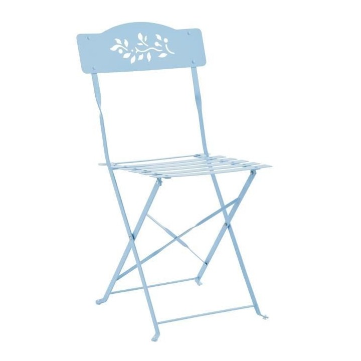 Ensemble de jardin bistrot 2 personnes - Table ronde motif 60 cm + 2 c