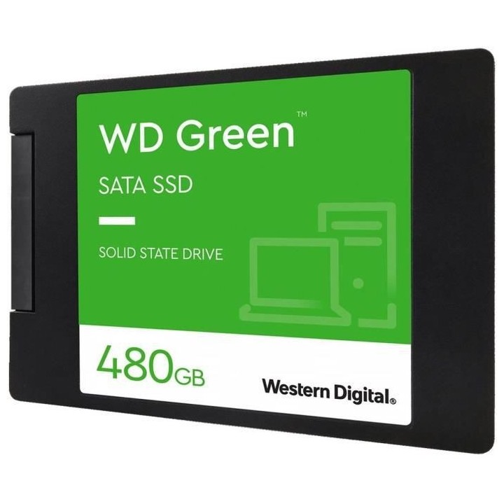 WESTERN DIGITAL - Green - Disque SSD Interne - 480 Go - 2,5 - WDS480G3