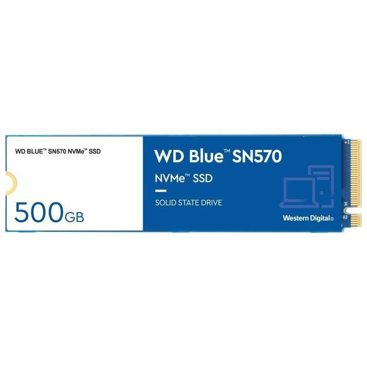 Disque SSD Interne - WD - SN570 NVMe - 500GB - (WDS500G3B0C)