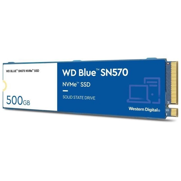 Disque SSD Interne - WD - SN570 NVMe - 500GB - (WDS500G3B0C)