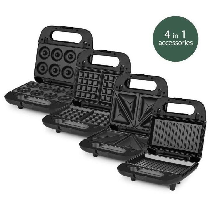 WEASY JOY600 - Appareil a croque-monsieur 4 en 1 - 4 plaques interchan