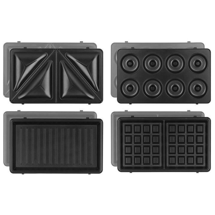WEASY JOY600 - Appareil a croque-monsieur 4 en 1 - 4 plaques interchan