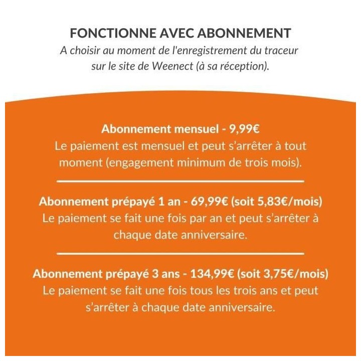 Collier GPS pour chien – Weenect Dogs 2 - Suivi GPS en temps réel,