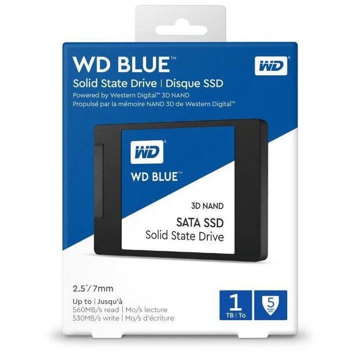 WD Blue™ - Disque SSD Interne - 3D Nand - 1To - 2.5 (WDS100T2B0A)