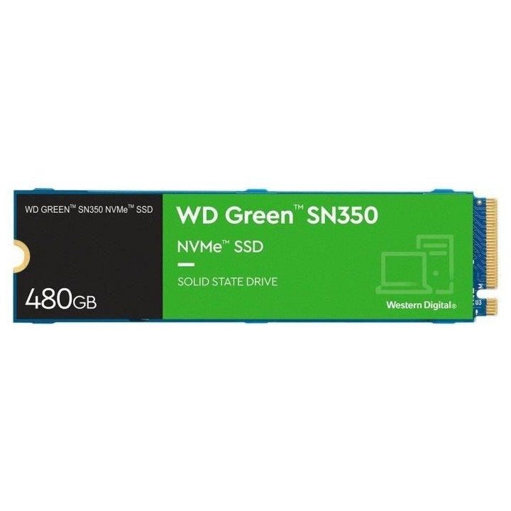 WESTERN DIGITAL - Green SN350 - Disque SSD Interne - 480 Go - M.2 - WD
