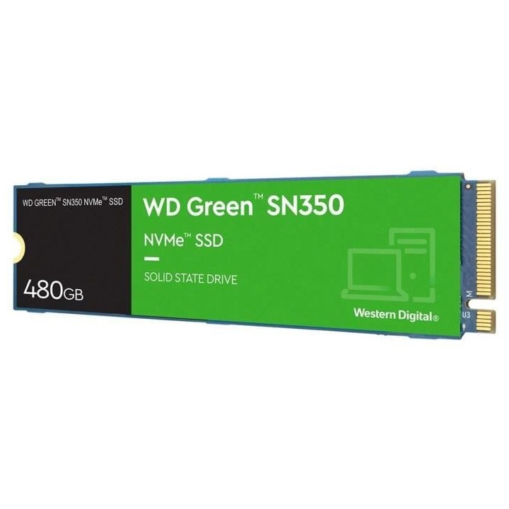 WESTERN DIGITAL - Green SN350 - Disque SSD Interne - 480 Go - M.2 - WD