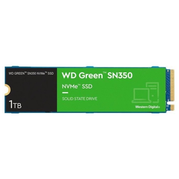 WESTERN DIGITAL - Green SN350 - Disque SSD Interne - 1 To - M.2 - WDS1