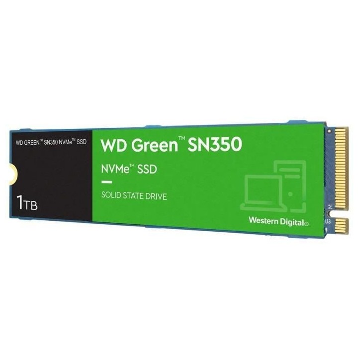 WESTERN DIGITAL - Green SN350 - Disque SSD Interne - 1 To - M.2 - WDS1