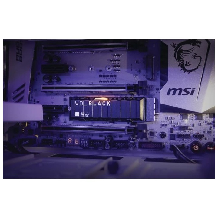 WD Black™- Disque SSD Interne RGB - SN850 - 2To - M.2 NVMe Dissipate