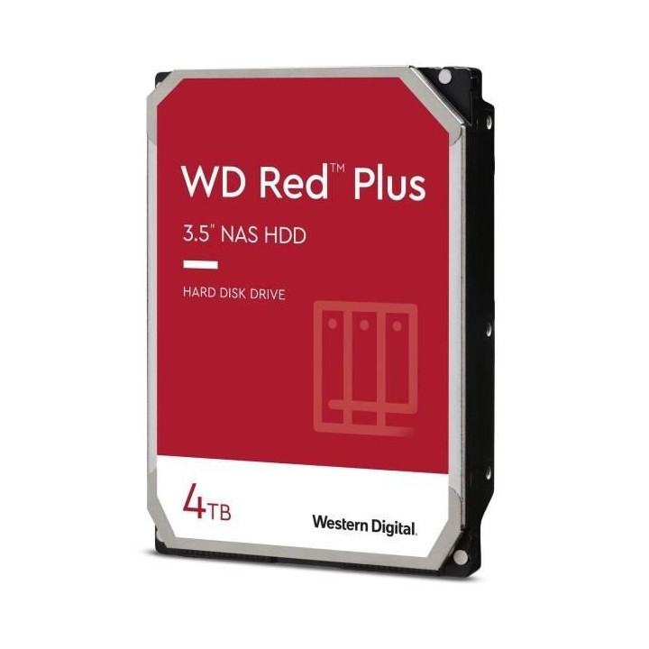 WD Red™ Plus - Disque dur Interne NAS - 4To - 5400 tr/min - 3.5 (WD4