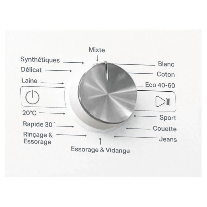 Lave-linge hublot WHIRLPOOL PFFS38248WFR FreshCare - 8 kg - Induction