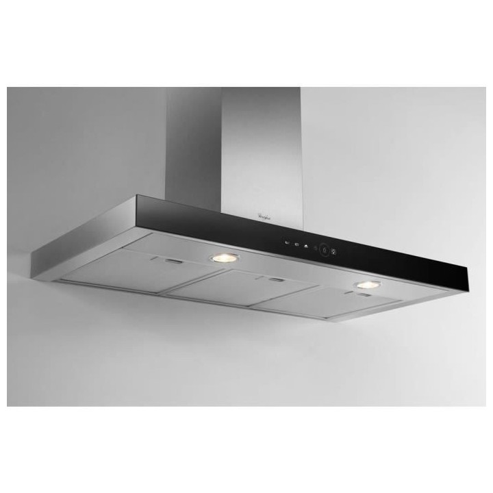 Hotte box décorative - WHIRLPOOL AKR759/1IX - Larg 90 cm - Evacuation