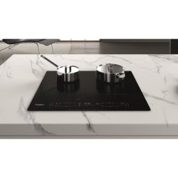 WHIRLPOOL WLB9560NE/IXL - Table de cuisson induction - 4 zones - 7200W total - L 59 cm x P 51 cm - Noir