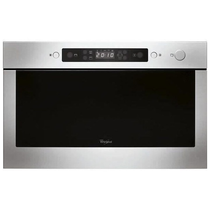 Micro-ondes encastrable - WHIRLPOOL AMW423IX - Gris - 22L - 37 cm x 18