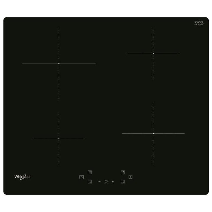 Plaque de cuisson induction - WHIRLPOOL 4 foyers -- L60 cm - WSQ4860NE