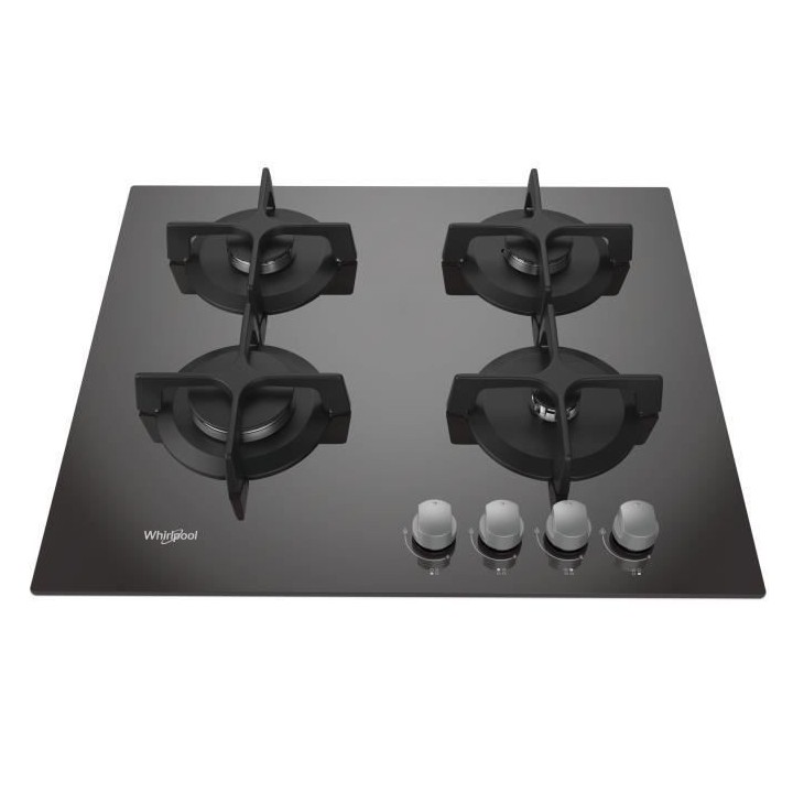 WHIRLPOOL GOR616 MRFR - Table gaz verre miroir - 60 cm