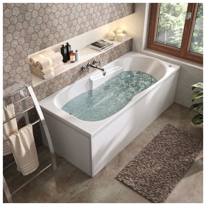 ALLIBERT BATH & DESIGN Baignoire balnéo rectangulaire BULEO 170 x 75