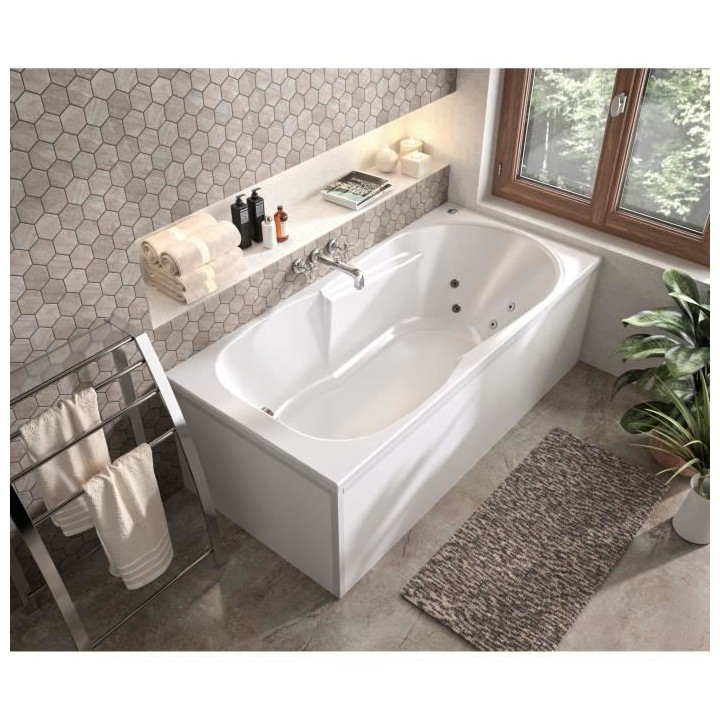 ALLIBERT BATH & DESIGN Baignoire balnéo rectangulaire COOLEO 170 x 80