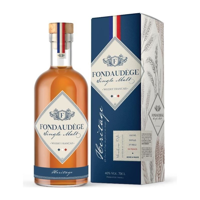 Fondaudege - Héritage - Single Malt - Whisky français - 40.0% Vol. - 70 cl sous étui