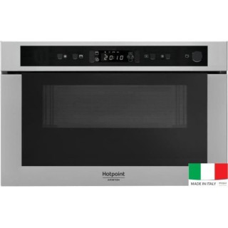 HOTPOINT MH 400 IX - Micro-ondes combiné encastrable inox anti-trace