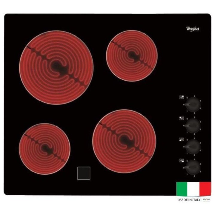 WHIRLPOOL AKM9010NE Plaque de cuisson vitrocéramique - 4 foyers - 620
