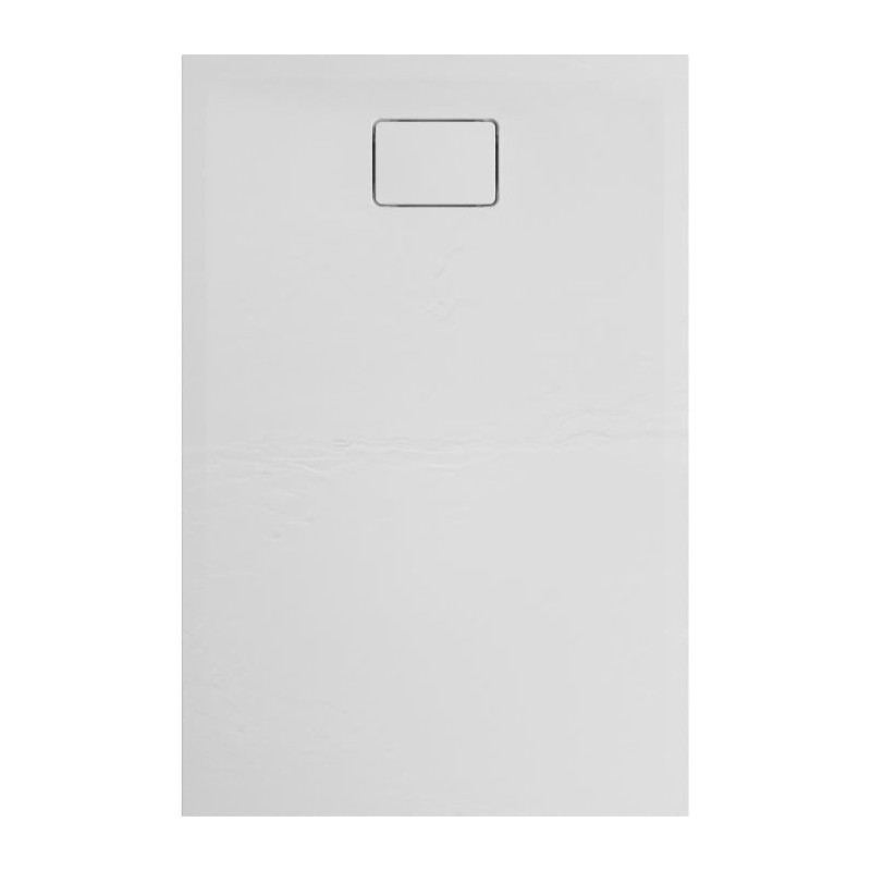 Receveur de douche extra-plat texture effet pierre TERRENO RECTANGLE 120 x 80 cm blanc