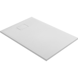 Receveur de douche extra-plat texture effet pierre TERRENO RECTANGLE 120 x 80 cm blanc