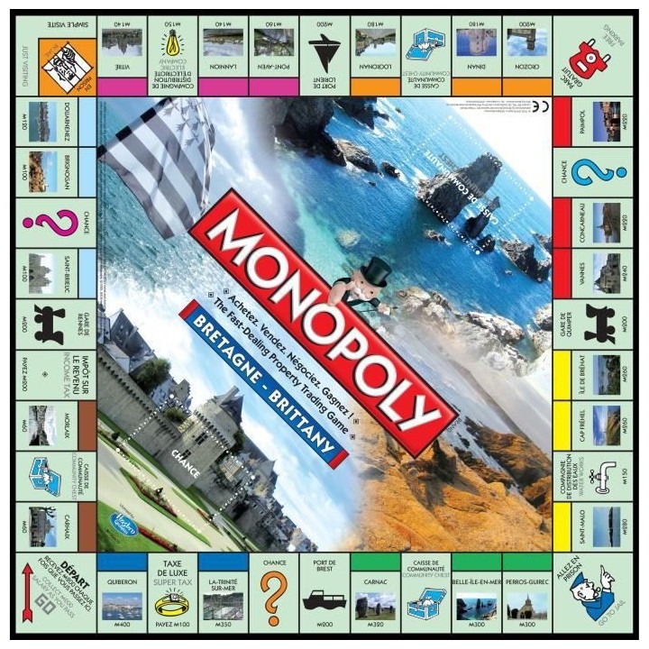 MONOPOLY - Bretagne - Jeu de société - Version bilingue français-an