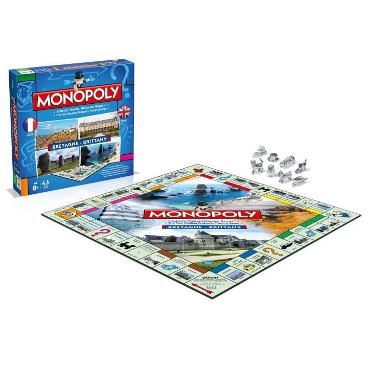 MONOPOLY - Bretagne - Jeu de société - Version bilingue français-an