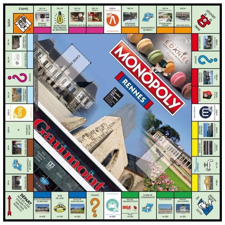MONOPOLY - Rennes - Jeu de societé - Version française