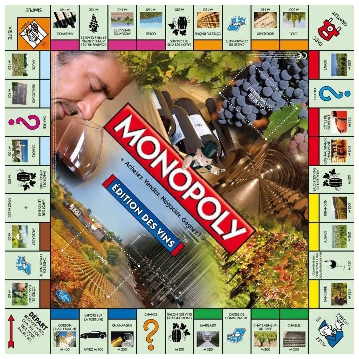 MONOPOLY - Editions des vins - Jeu de societé - Version française