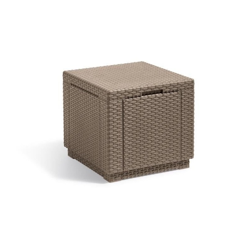 Allibert by KETER - Cube - Table pouf avec coussin - en résine - capp