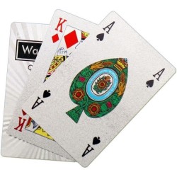 WINNING MOVES Jeu de 54 cartes Argent